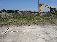Szentesfai ásatás munkában a gép
