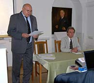 Köszöntő a Kun-kép konferencián - A Móra Ferenc Múzeum régésze, tudományos igazgatóhelyettes 60. éves.