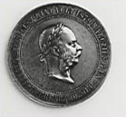 Az 1883-as királylátogatás érme (előlap)