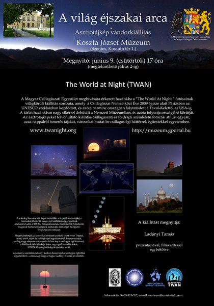 Asztrotájkép vándorkiállítás - A Világ Éjszakai Arca - The World at Night (TWAN)