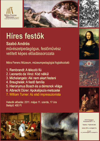 Híres festők - Szabó András művészetpedagógus, festőművész vetített képes előadássorozata - Albrecht Dürer: Apokalipszis-metszetei 