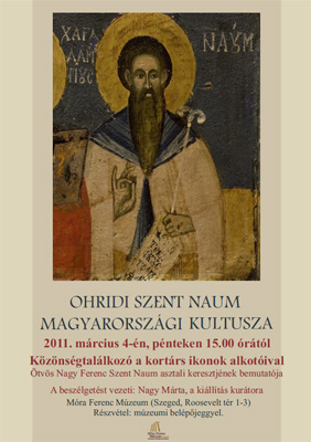 Ohridi Szent Naum magyarországi kultusza - Közönségtalálkozó a kortárs ikonok alkotóival 